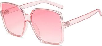 Generic Mens And Womens Vacation Square Large Frame Sunglasses Outdoor Commuting Sports Fashion Photo Shoot Sun Glasses(Pink)
