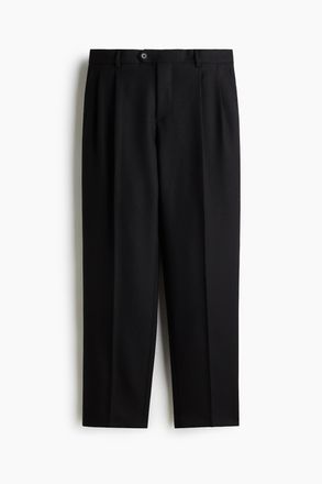 H&M Anzughose aus Wollmix in Regular Fit - Schwarz