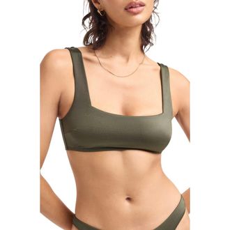 Vitamin A Mika Bikini Top in Olive at Nordstrom, Size X-Small
