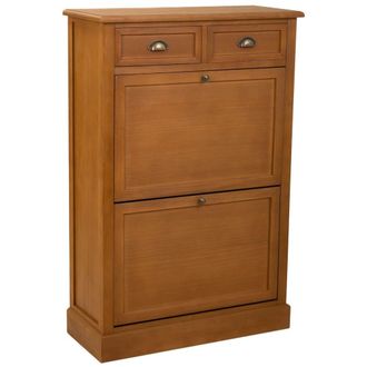 Wanderlust Deco Zapatero de madera 80x33x120.5 marr&oacute;n