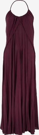 Alaia Langes drapiertes &Uuml;berkreuz-Neckholder-Kleid aus Jersey