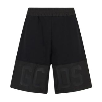 GCDS Training Shorts, male, Black, Size: XL Band Logo Sweatshorts