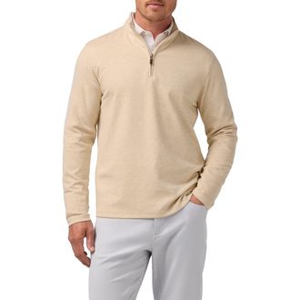 Mizzen+Main KPI Quarter Zip Pullover in Oat Heather at Nordstrom, Size Xx-Large