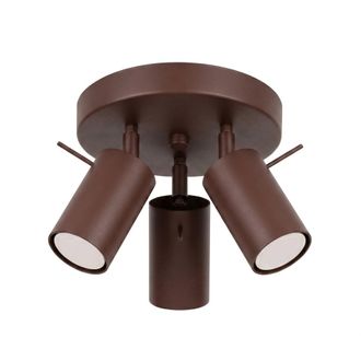 Sollux Lighting Plafone marr&oacute;n acero alt. 14.5 cm