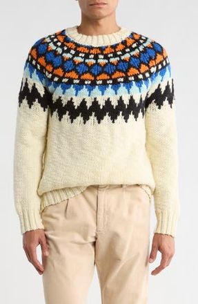 Nn.07 Felix Nordic Wool Sweater in Ecru Multi at Nordstrom Rack, Size Medium