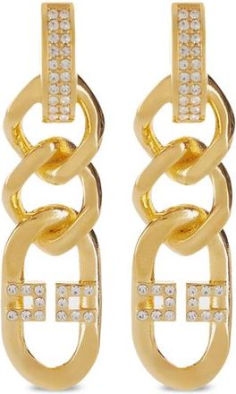 Elisabetta Franchi Crystal-embellished Chain Earrings