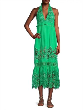 Ramy Brook Aviana Lace Dress In Palm Green