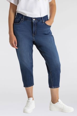 Levi's Plus Caprijeans LEVIS PLUS Jeans 311 PL SHP SKNY CAPRI 22, Damen, Gr. 14 (46), N-Gr, blau (lapis amidst plus), Denim/Jeans, Obermaterial: 60% Baumwolle, 23