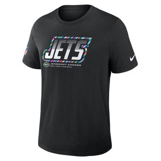 Nike New York Jets Crucial Catch Sideline Nike Mens Dri-FIT NFL T-Shirt in Black | 034J00AZUP-F9R