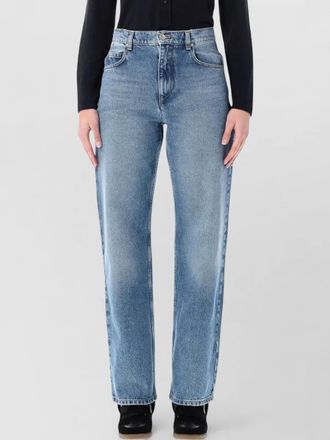 Isabel Marant dromie denim trousers contrast stitching design