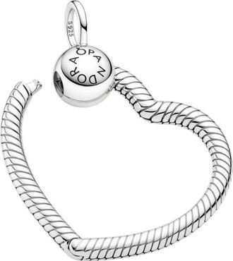 Pandora Moments Hart Bedel Hanger - Dames - Armbanden - Wit - ONE Size - Accessoires