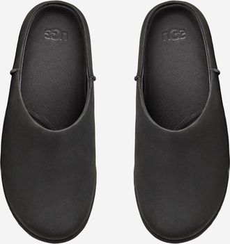 UGG Womens Leather Clogs Otzo Black Nubuck Shoe
