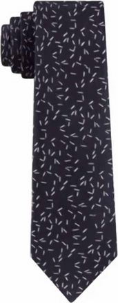 Calvin Klein Mens Scattered Dashes Skinny Neck Tie In Black