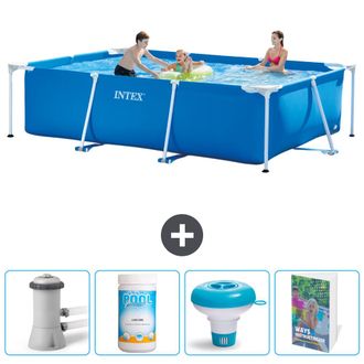 Intex Piscina Con Estructura Rectangular - 300x200x75 Cm - 7-piezas Scb120