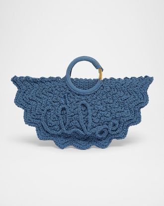Chloé Passementerie Crochet Top-Handle Bag in Fabric