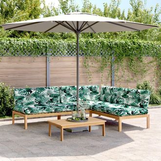 vidaXL Set De Sof&aacute;s De Palets De Jard&iacute;n Y Cojines 4 Pzas Madera Acacia Vidaxl