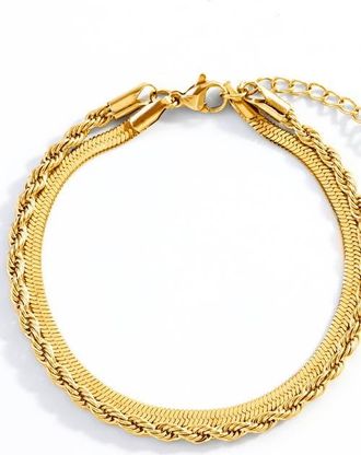 Mint & Lily Essential Layered Bracelet in Gold at Nordstrom