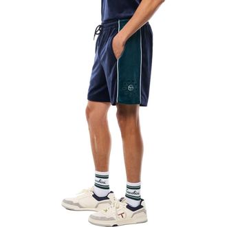 Sergio Tacchini Cresta Velour Short in Maritime Blue at Nordstrom, Size Xxx-Large