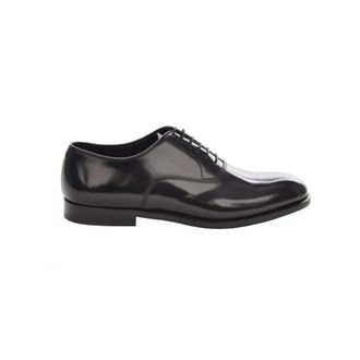 Doucal's Gepolijste Veterschoen - Heren - Nette schoenen - Zwart - 46 EU - Leer - Schoenen