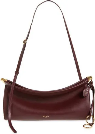 Alaia Medium Le Click East/West Leather Shoulder Bag in Rouge Grenat at Nordstrom