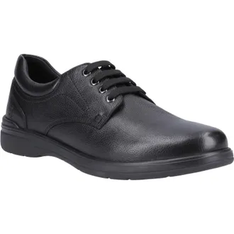 Hush Puppies Marco Leather Mens Black Lace-Up Shoes material_leather1 - Size UK 12