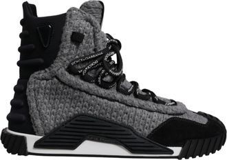 Dolce & Gabbana Gray Black NS1 High Top Boots Sneakers Womens Shoes