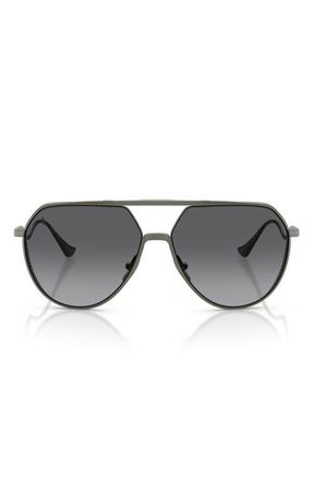 Ferrari 59mm Polarized Gradient Pilot Sunglasses in Matte Gunmetal /Grey Polar at Nordstrom