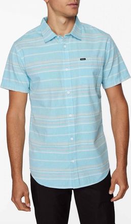 O'Neill Seafarer Short Sleeve Woven Shirt In Aquarius