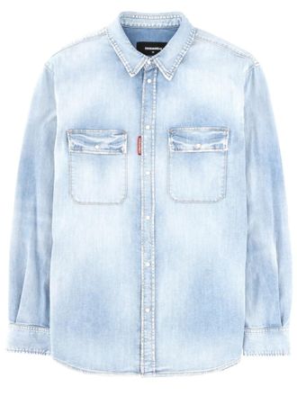 Dsquared2 Blue Regular Solid Shirt