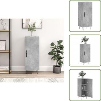 vidaXL The Living Store Credenza Grigio Cemento 34,5x34x90 cm in Legno Multistrato - Credenza grigio cemento