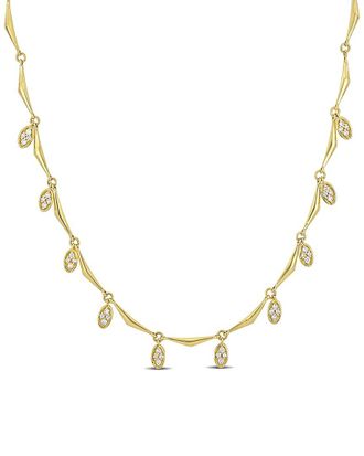 Rina Limor 14K 0.30 Ct. Tw. Diamond Station Necklace