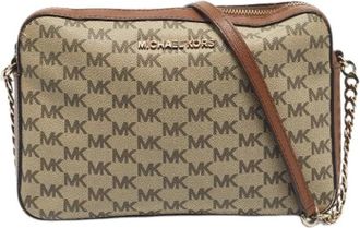Michael Kors Pre-owned Schoudertas van gecoat canvas - Dames - Vintage Schoudertas - Bruin - ONE Size - Vintage