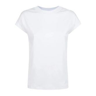 Eleventy T-Shirts, female, White, Size: L T-shirt Girocollo