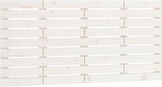vidaXL Cabecero De Cama De Pared Madera Maciza Pino Blanco 156x3x63 Cm Vidaxl