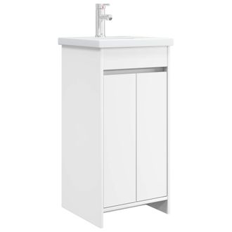 vidaXL Vanidad De Ba&ntilde;o Con Lavabo Blanco 42 X 40 X 84,5 Cm Vidaxl