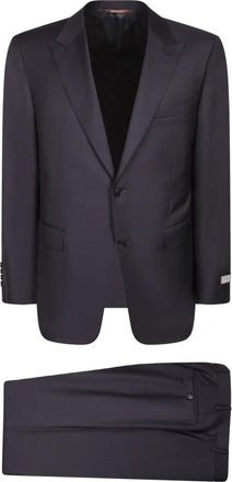 Canali Single-Breasted Pak - Heren - Business pakken - Blauw - XL - Wol - Kostuums