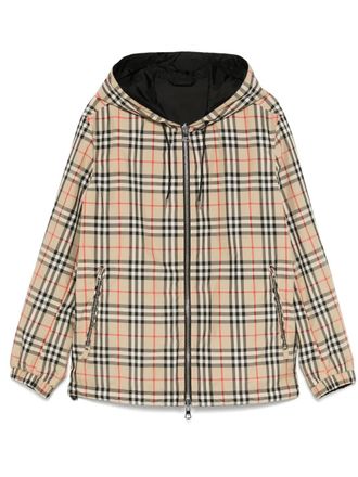 Burberry IP check jacket - men - Polyester/Polyester/Polyamide - S - Blue