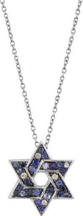 Effy Blue & White Sapphire Star of David Pendant Necklace at Nordstrom Rack, Size 18
