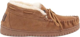 Warmbat Schoenen, Dames, Bruin, 40 EU, Suède, Luxe Cognac Suède Pantoffel