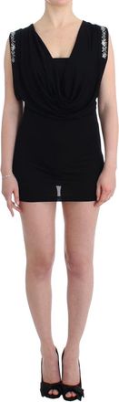 Roccobarocco Embellished Jersey Mini Sheath Short Womens Dress