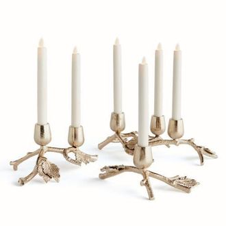 Napa Home & Garden Parna Taper Candle Holders Set of 6 in Gold at Nordstrom