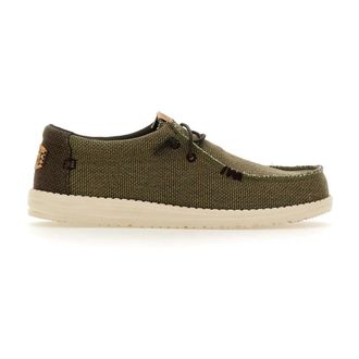Hey Dude Wally Braided Moccasins - male - Hey Dude - Laced Shoes - Green - 10 UK - Shoes
