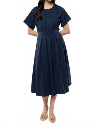 Sadie & Sage Womens Pleated Madi Dress In Blue