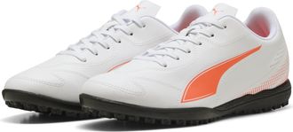 Puma Mens Vitoria II TT Soccer Shoe, White-Glowing RED, 10.5 UK