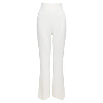 Emilia Wickstead wool crepe high waisted kick flared pants