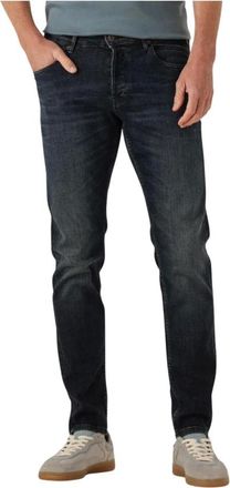 Cast Iron Jeans, Heren, Blauw, W33 L36, Slim Fit Blauwe Jeans Shiftback