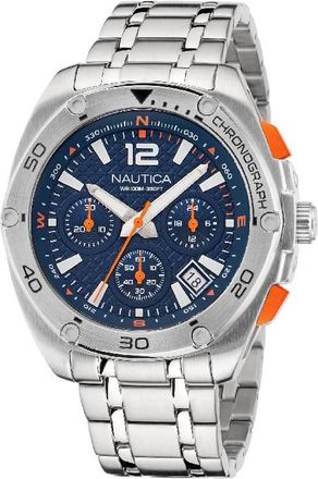 Nautica Tin Can Bay Chronograph Quartz Blue Dial Mens Watch NAPTCF212
