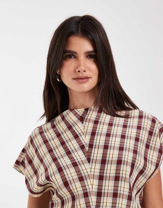 & Other Stories top intrecciato rosso scuro