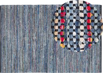 Beliani Beliani - Alfombra Multicolor De Algod&oacute;n 160 X 230 Cm Rectangular Tejida A Mano Alanya