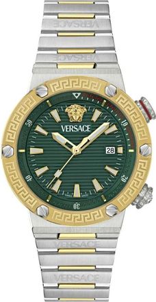 Versace Analoog Quartz Horloge - Heren - Horloges - Groen - ONE Size - Accessoires